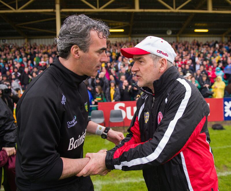 Jim McGuinness and Mickey Harte will meet again, with the latter now as Derry boss.