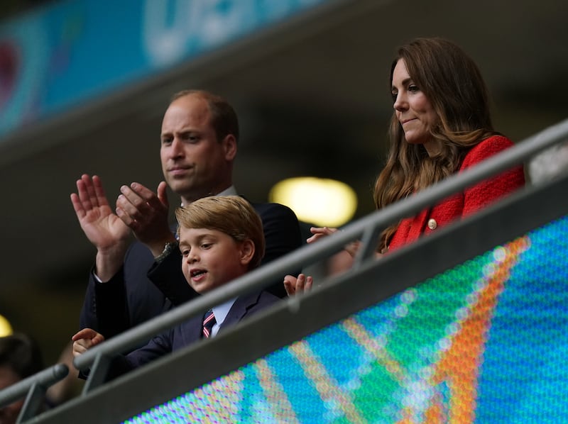 Prince George joined William and Kate for multiple Euro 2020 matches