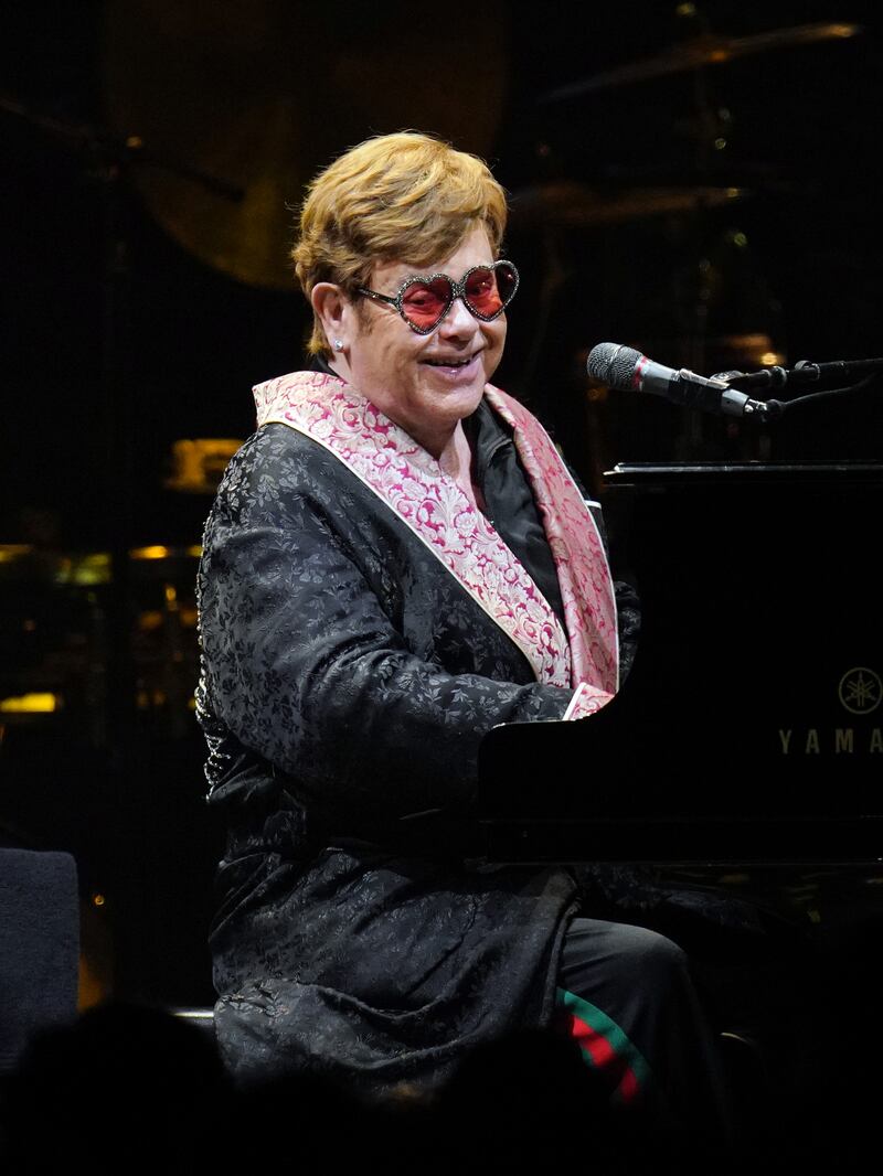 Sir Elton, pictured last year, during his Farewell Yellow Brick Road show