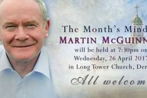 Martin McGuinness: Month's mind to be held next week 
