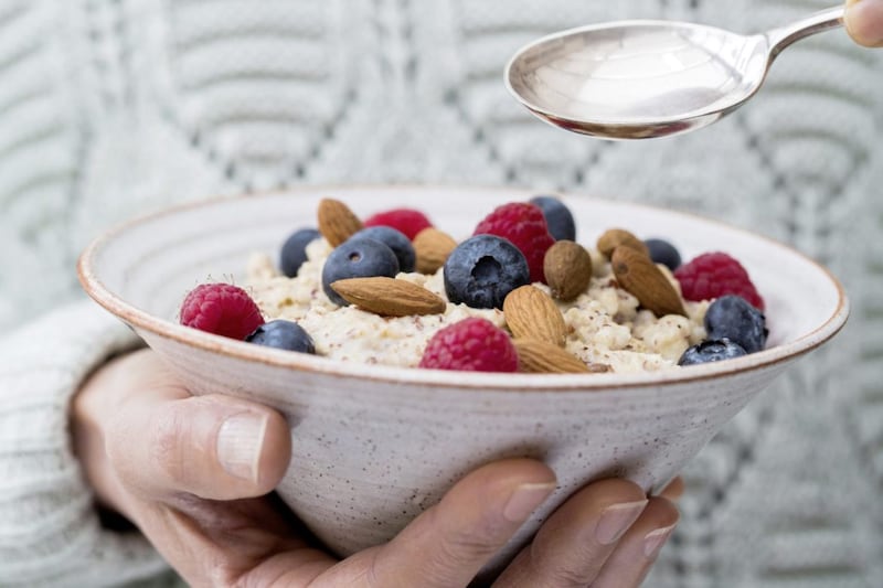 Porridge oats soaked in milk or yoghurt overnight and served with fruit are best 