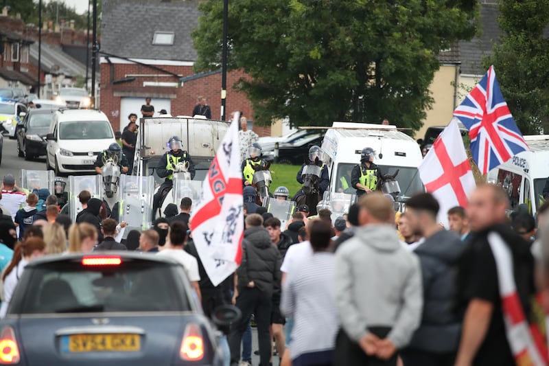 A protest in Sunderland city centre