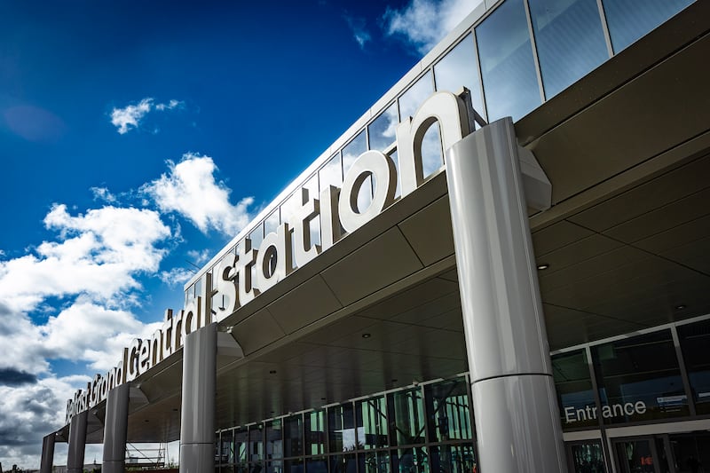 The new Belfast Grand Central Station in the Northern Ireland capital