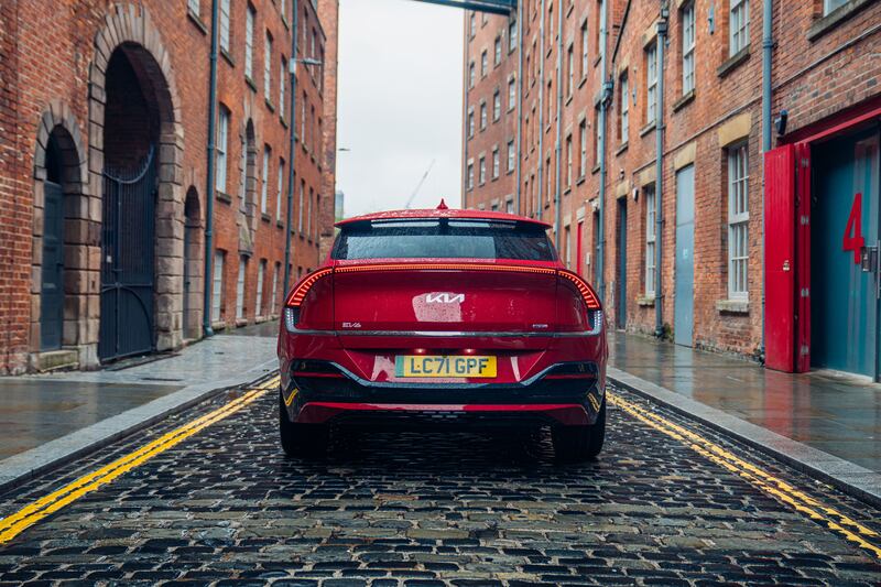 A full width rear light bar is one of the Kia EV6's distinctive features