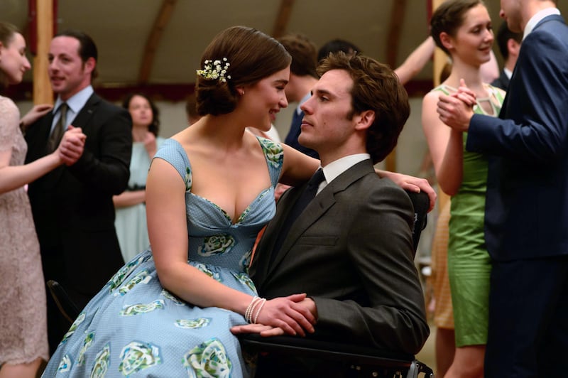 A scene from Me Before You starring Emilia Clarke and Sam Claflin