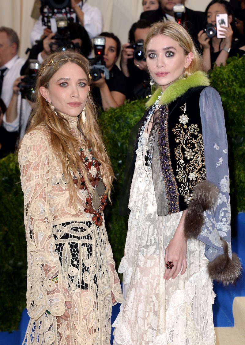 Mary-Kate and Ashley Olsen indulge in boho embroidery at the MET Gala 2017