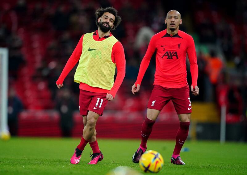 Fabinho, right, has already left Liverpool for the Saudi Pro League this summer (Peter Byrne/PA)