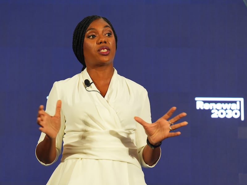 Kemi Badenoch speaking at a Conservative Party leadership campaign event at IET London. Picture date: Monday September 2, 2024.