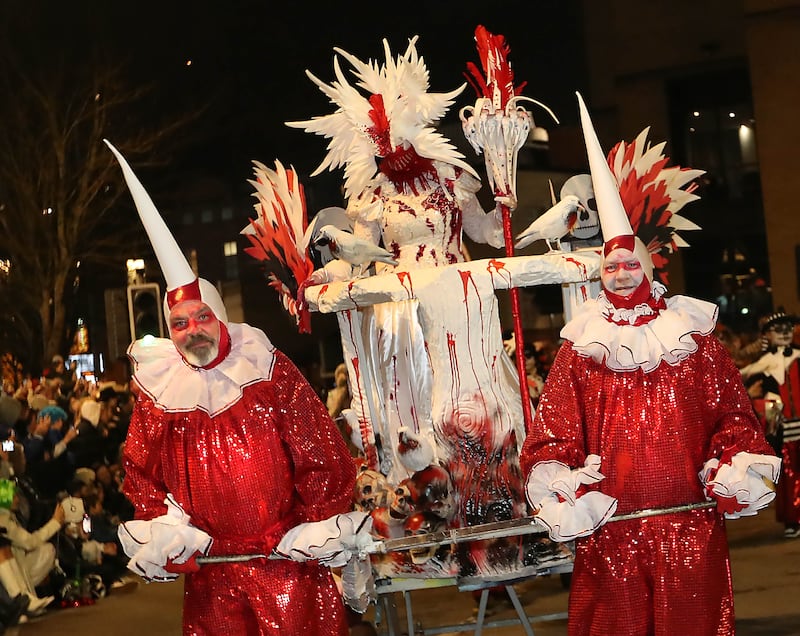 On the Derry Halloween carnival parade in the city on Thursday night. Picture Margaret McLaughlin  31-10-24