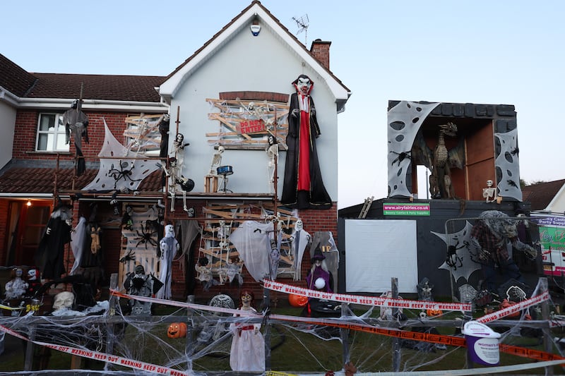 A House in Bangor decorated for Halloween with proceeds going to Women’s Aid.
PICTURE COLM LENAGHAN