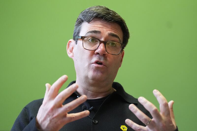 Andy Burnham speaking during the launch of his campaign for re-election as mayor of the Greater Manchester Combined Authority, at the Salford Lads Club