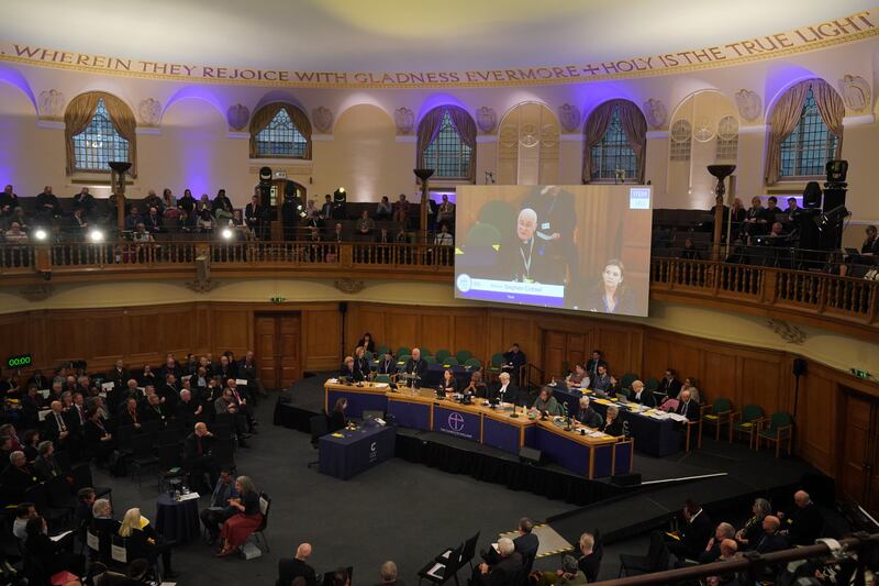 Archbishop of York Stephen Cottrell addressing the General Synod this week