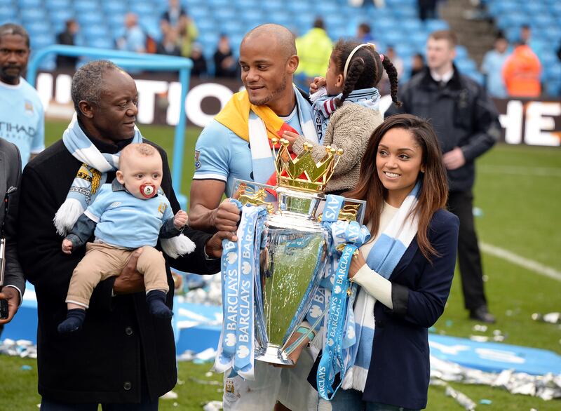 Pierre Kompany (left) is an inspiration to the former Manchester City captain (centre)