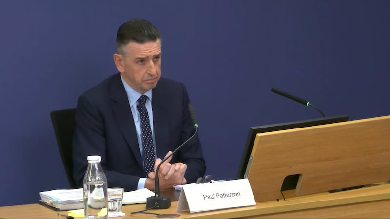 Paul Patterson giving evidence to the inquiry earlier this year