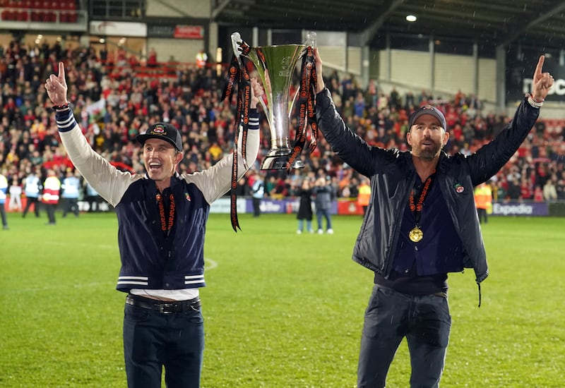 Rob McElhenney (left) and Ryan Reynolds have transformed Wrexham since taking control of the club nearly four years ago