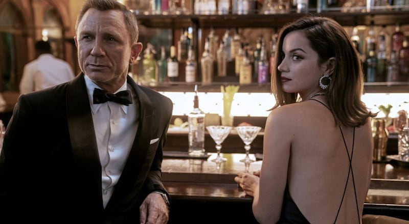 No Time To Die: Daniel Craig as James Bond and Ana de Armas as Paloma 