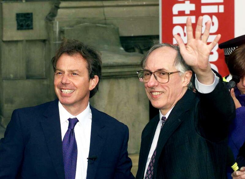 Sir Tony, left, campaigned alongside Scotland inaugural first minister Donald Dewar for a Scottish Parliament