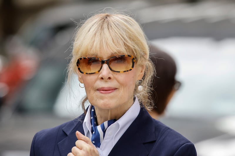 E Jean Carroll leaves the New York Federal Court after Donald Trump appeared in court in New York in September 2024 (Eduardo Munoz Alvarez/AP)