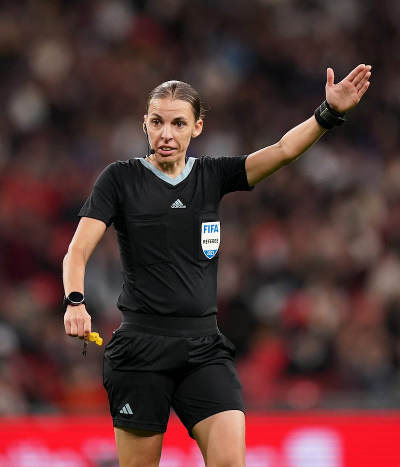 Referee Stephanie Frappart became the first female referee to officiate at a men’s World Cup last year