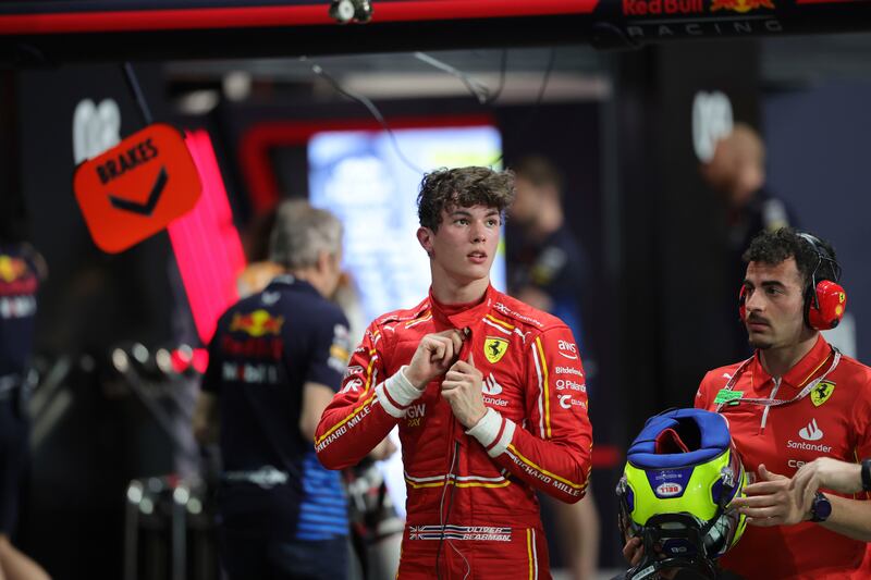 Ollie Bearman finished seventh on his debut for Ferrari (Giuseppe Cacace/AP)