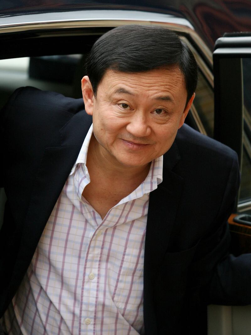 Thaksin Shinawatra pictured one year after being ousted from office