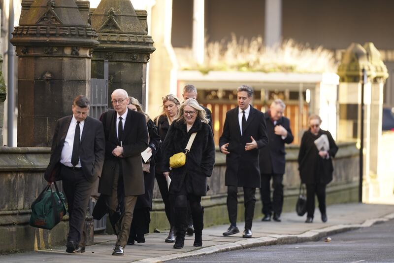 Baroness Jacqui Smith and Energy Secretary Ed Miliband attending the funeral service of Lord John Prescott in Hull