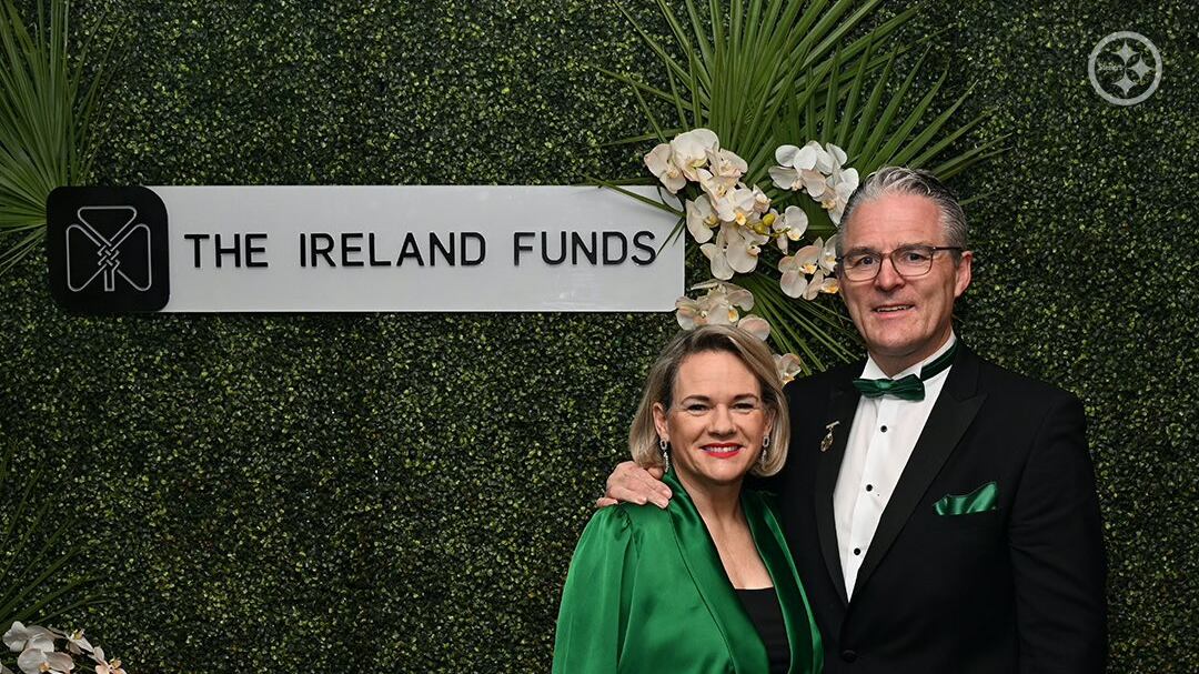 Jarlath Burns with his wife Suzanne at the Ireland Funds Pittsburgh gala