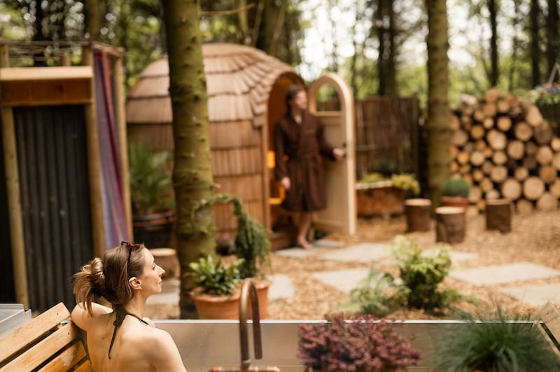 Forest Dens offer an outdoor shower, sauna and wood-fired bath