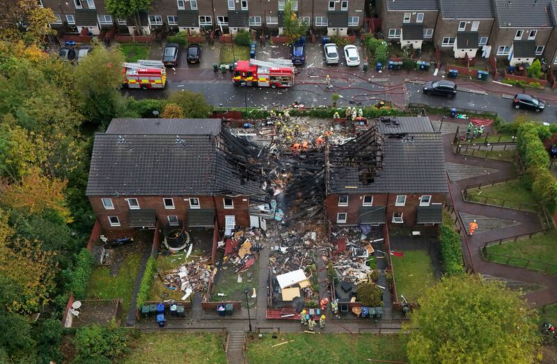 The scene at Violet Close in Benwell