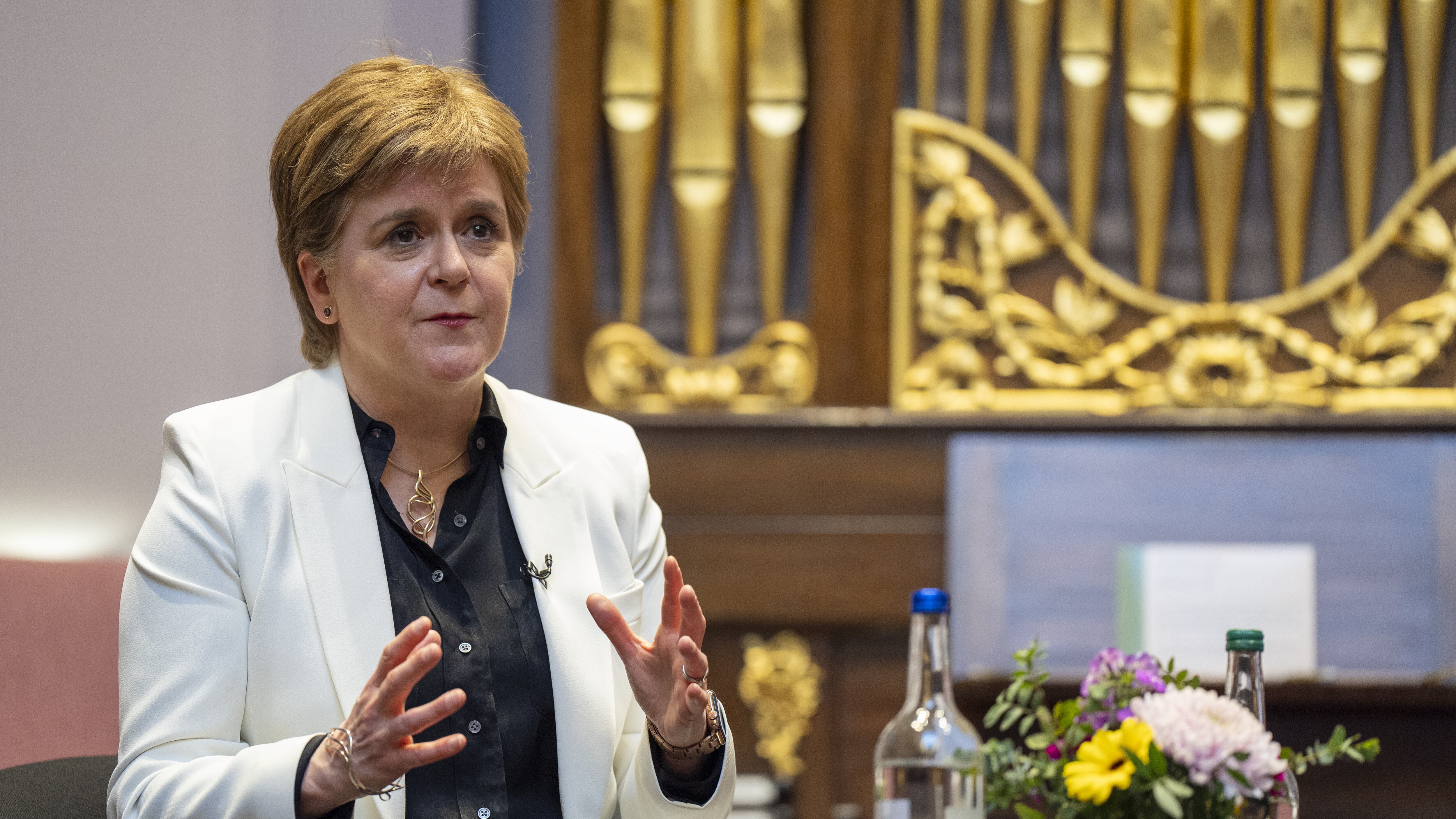 Nicola Sturgeon reacted in the minutes after the exit poll was released