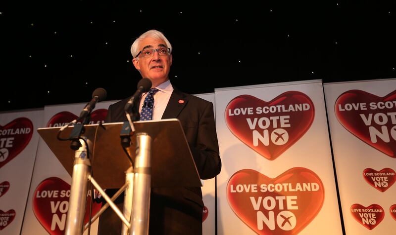 Alistair Darling, who died last month, chaired the campaign to keep Scotland in 2014