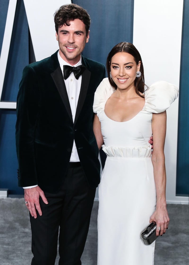 Jeff Baena and Aubrey Plaza (Photo by Xavier Collin/Image Press Agency/Alamy)