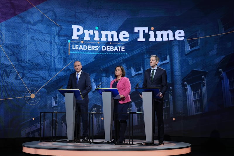 The final TV leaders’ debate, at RTE studios in Donnybrook, Dublin, ahead of the General Election on November 29