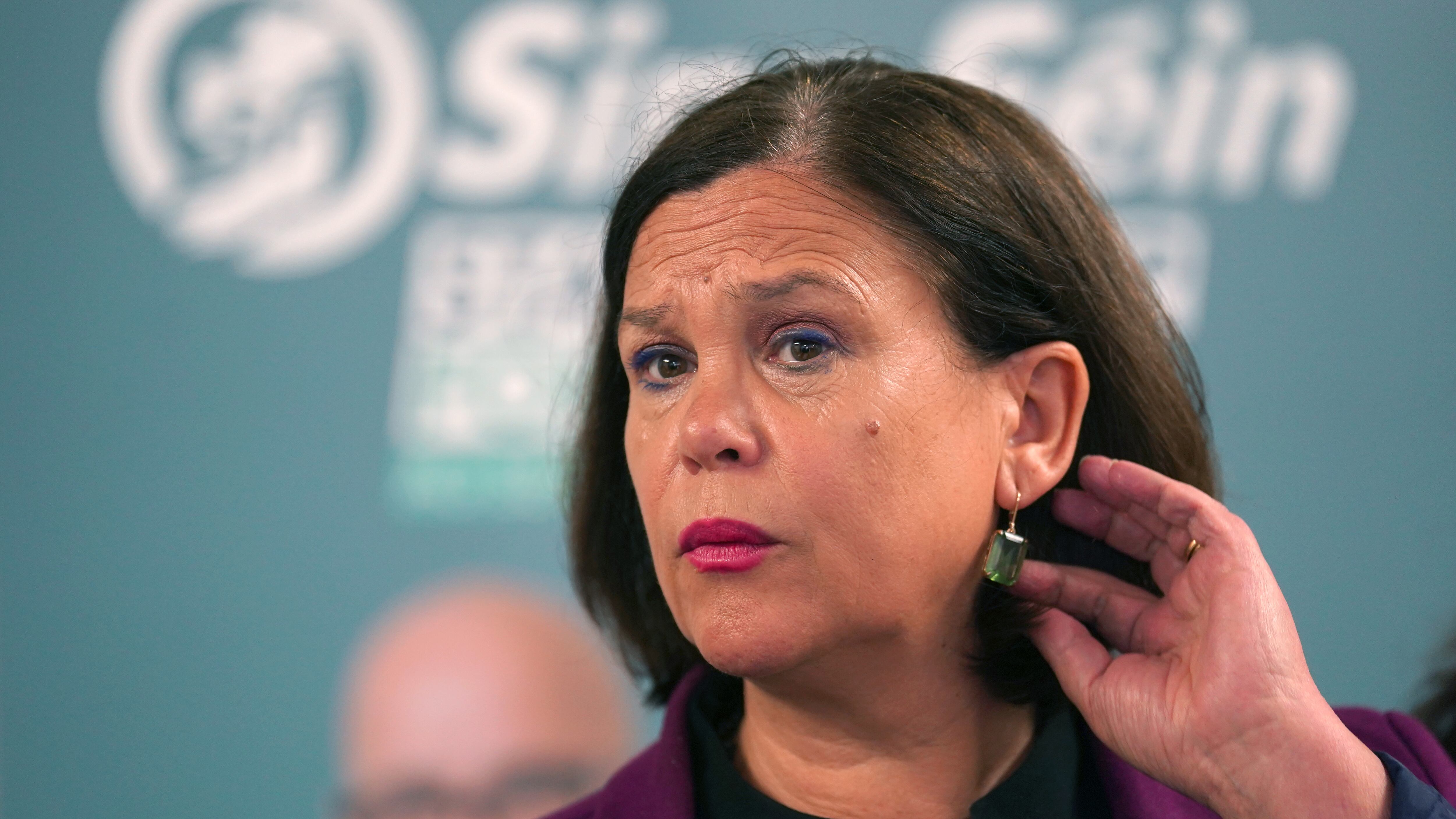 Sinn Fein President Mary Lou McDonald speaking at the launch of the party’s manifesto for the European election campaign at Temple Bar Gallery and Studios in Dublin