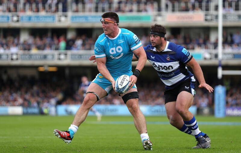 Curry (left) made a successful comeback for Sale in Saturday’s Gallagher Premiership play-off defeat at Bath