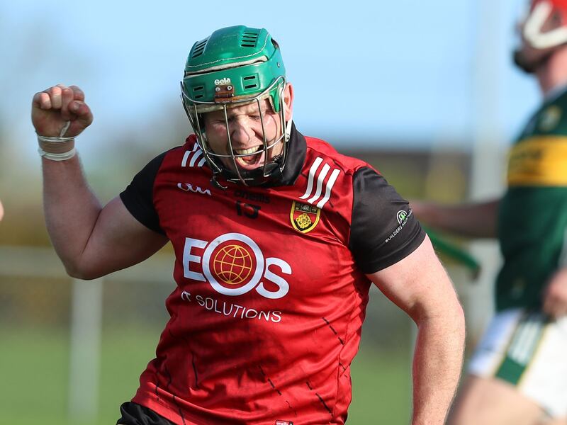 Danny Toner roars with delight after scoring Down's second goal in Saturday's victory over Kerry