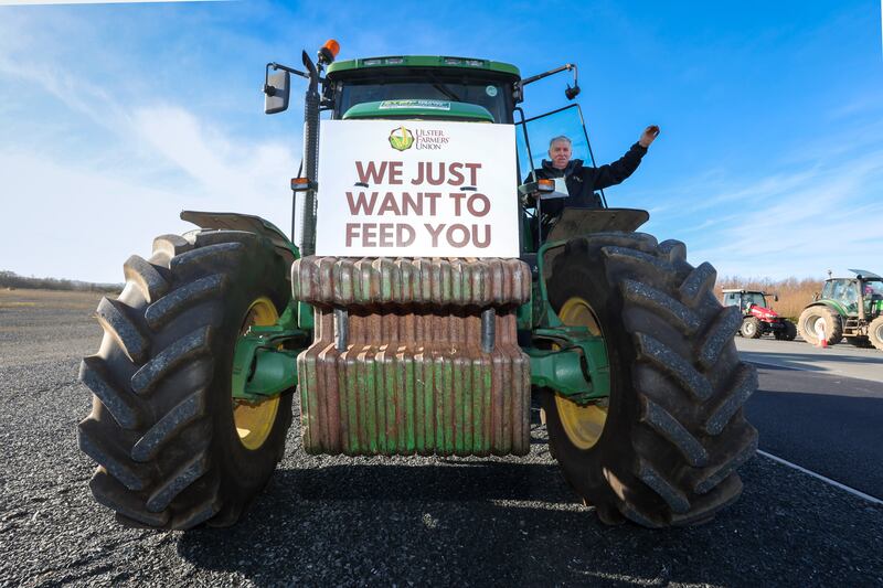 Farmers protest against the Inheritance Tax changes to Agricultural and Business Property Relief.