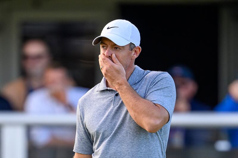 Rory McIlroy briefly held a two-shot lead with five holes to play at Pinehurst