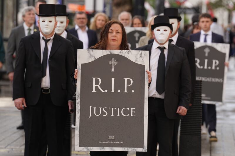 A number of protests have taken place against the government’s legacy bill (Stefan Rousseau/PA)