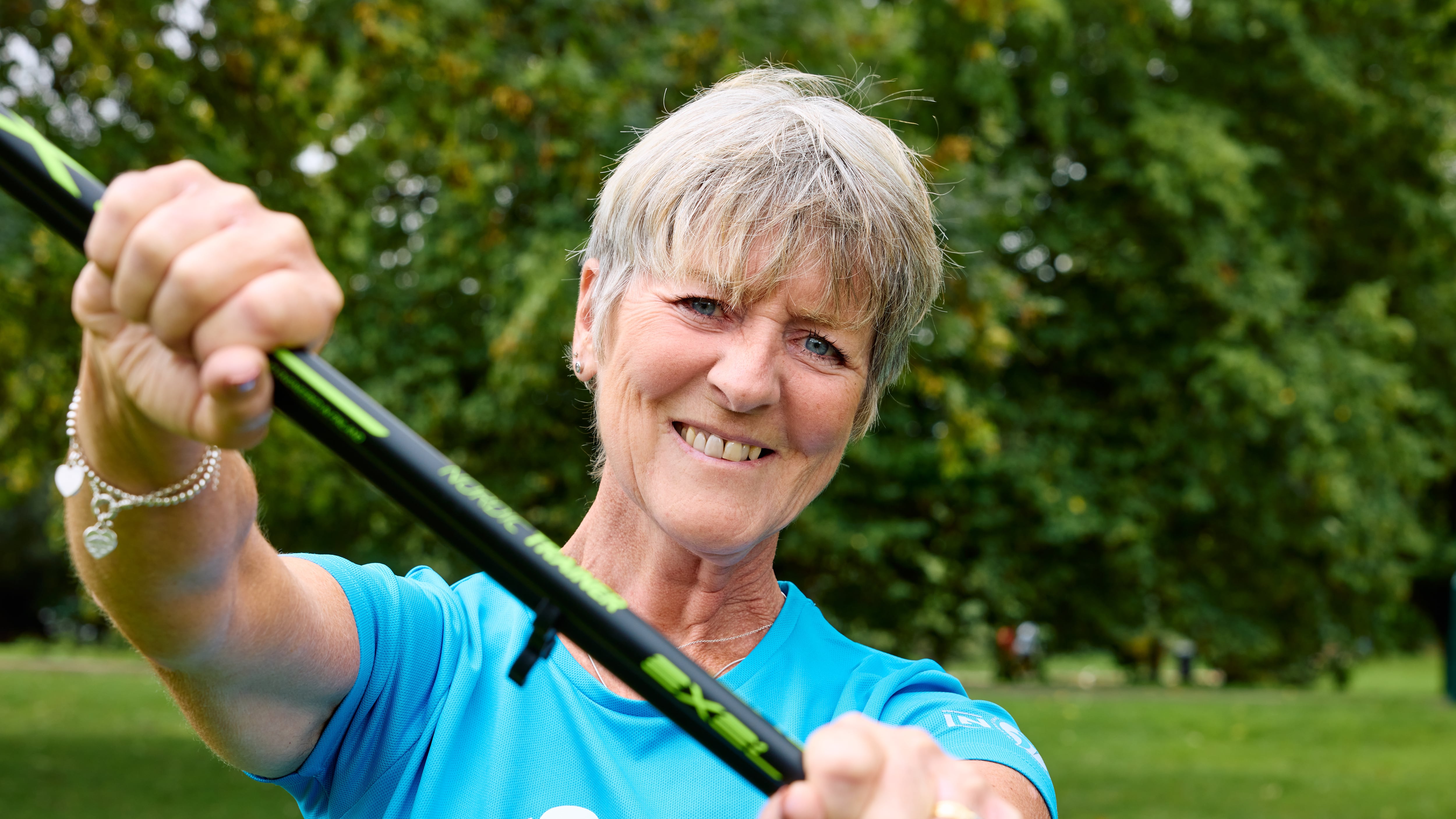 Christine Stanley, who runs a Parkinson’s Nordic walking group