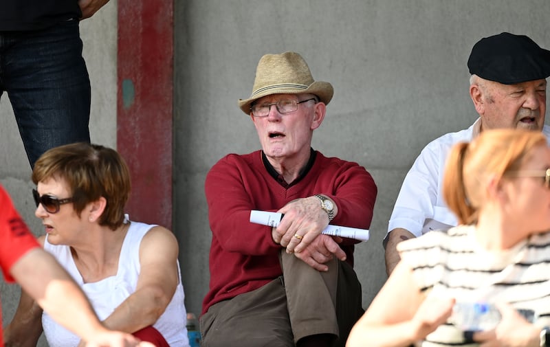 Former Tyrone manager and Fermanagh native John Donnelly watches some Tyrone championship action