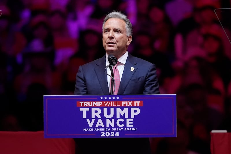 Steve Witkoff speaks before Donald Trump at a campaign rally at Madison Square Garden (Evan Vucci/AP)