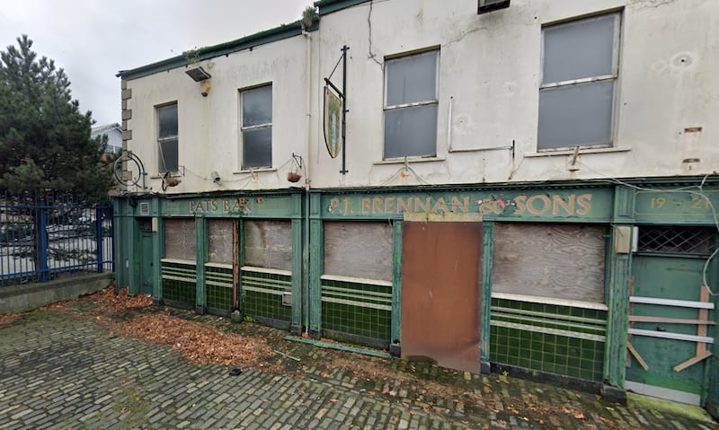 The now derelict Pat's Bar in the Sailortown area of Belfast. PICTURE: GOOGLEMAPS