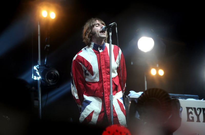 Liam Gallagher wore a union jack parka – the epitome of his style and genre – during a performance of Beady Eye at the Isle of Wight Festival