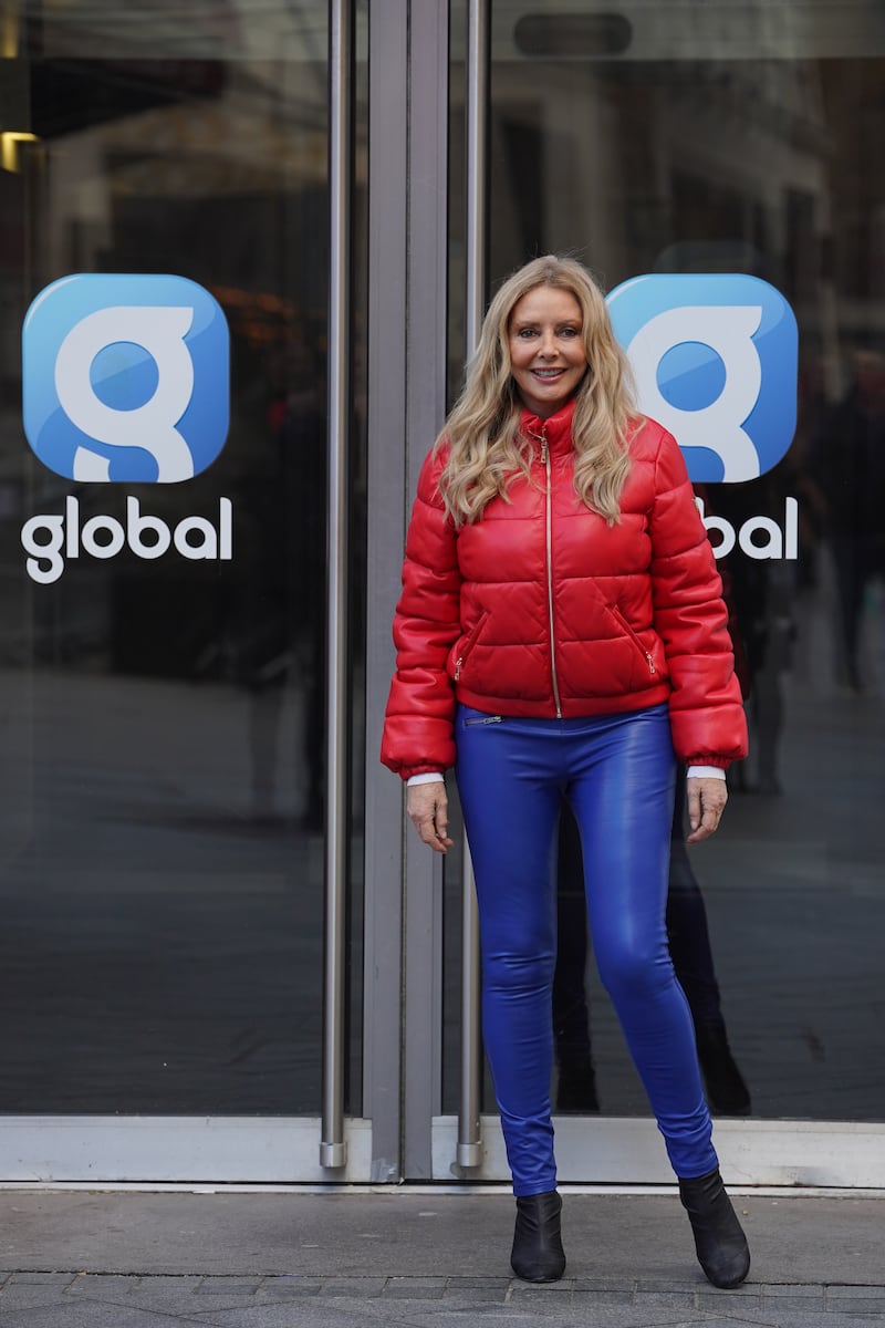 Carol Vorderman arriving at Global Radio in Leicester Square to take part in her new Sunday afternoon programme on LBC in January