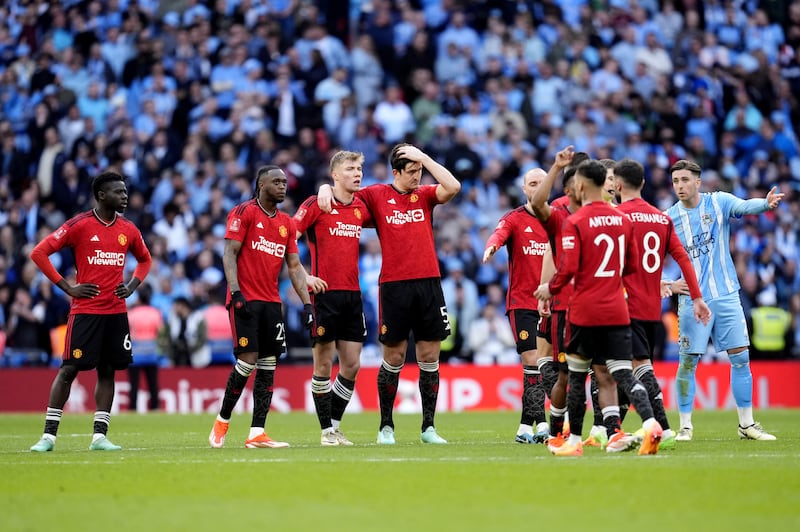 Manchester United had to endure a penalty shoot-out to reach the FA Cup final after blowing a 3-0 lead against Coventry