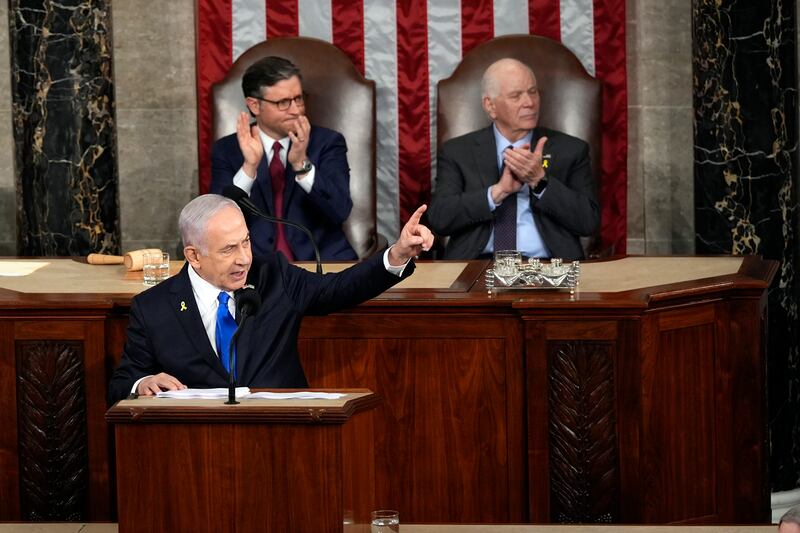 Israeli Prime Minister Benjamin Netanyahu is the first foreign leader to address Congress four times (AP Photo/Julia Nikhinson)