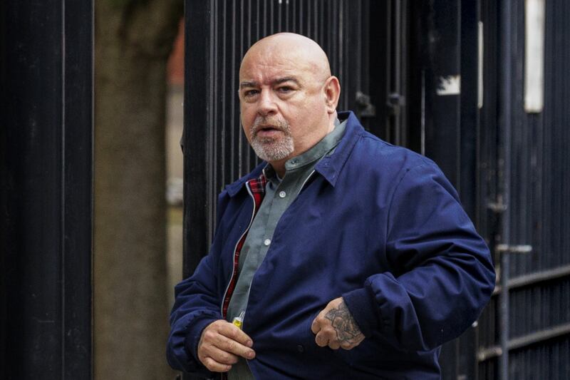 Accused Peter McIntyre outside Laganside Court in Belfast