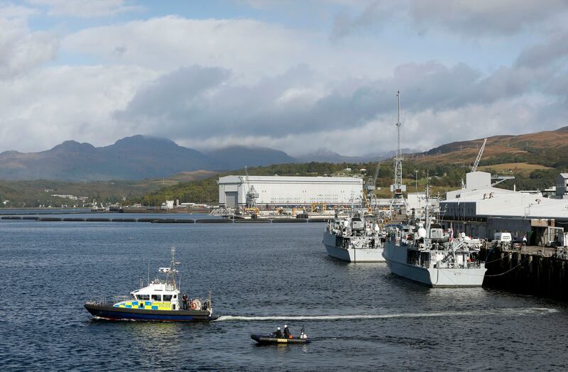 Faslane naval base, known officially as HM Naval Base Clyde