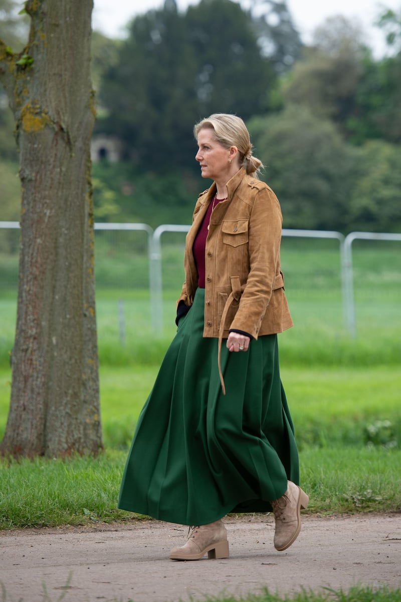 Sophie, The Duchess of Edinburgh, paired boots with a smart dress at the horse races last year
